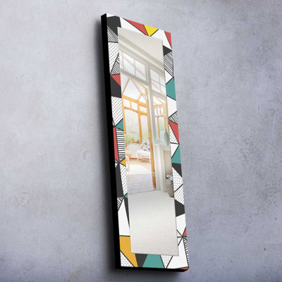 Élégant miroir décoratif avec cadre 100% bois de pin, 15,7 po x 47,2 po | Miroir en verre véritable (épaisseur: 0,2 pouce) | Peinture sur tissu élégante | Idéal pour le salon, la chambre à coucher et le vestibule
