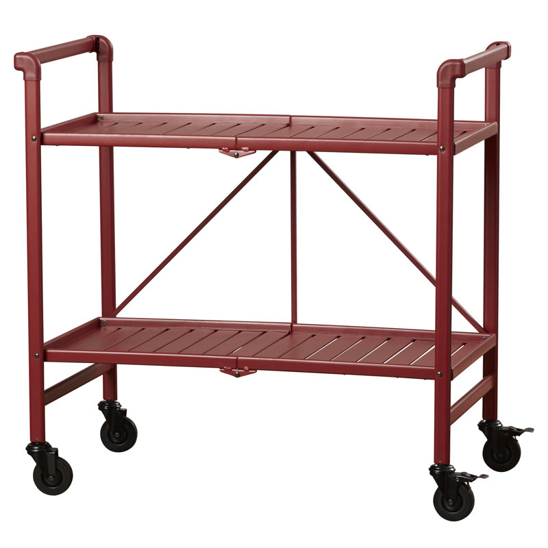Metal Bar Cart, Ruby Red
