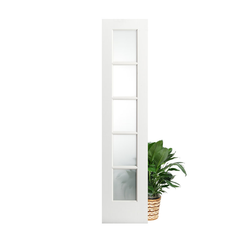 5 portes en verre givré de style Shaker (apprêtées), 18 po x 80 po