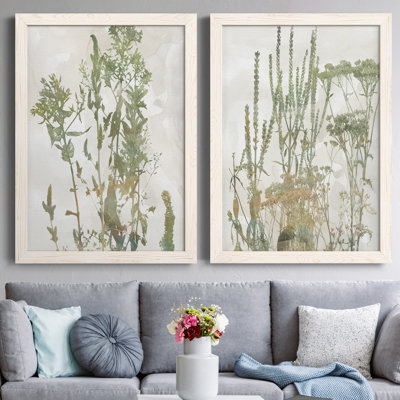 Sans cadre Garden I - Ensemble de 2 peintures sur toile encadrées