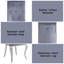 Ensemble de 2 chaises d'appoint en tissu et en acier inoxydable