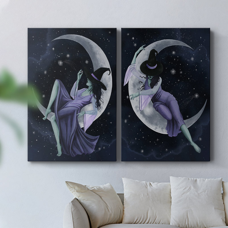 Toile tendue avec étoiles I Sorceress Star - prêt à accrocher, H 36 po x l 24 po