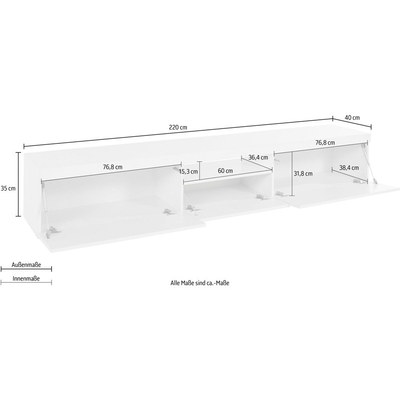 Cathaleen TV Stand for TVs up to 88", White