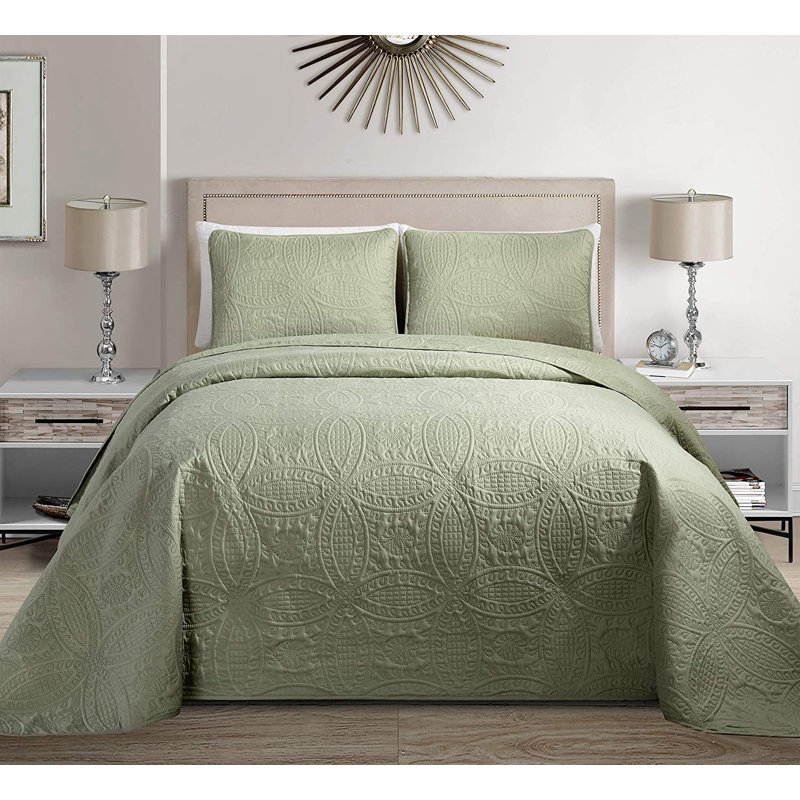 Solid Colour Coverlet, Light Green