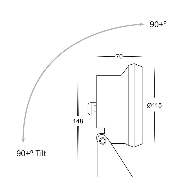 Arnoldina Silver Low Voltage Integrated LED Metal Spotlight