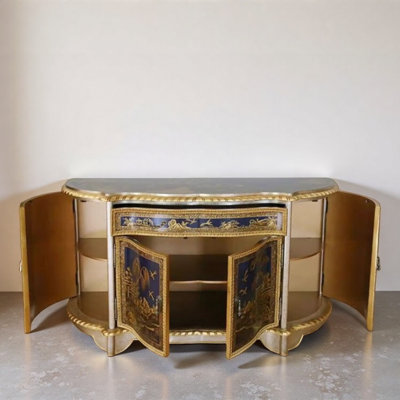Armoire d'entrée bleue rétro