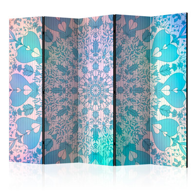 Room Divider - Girly Mandala (Blue) II [Room Dividers]