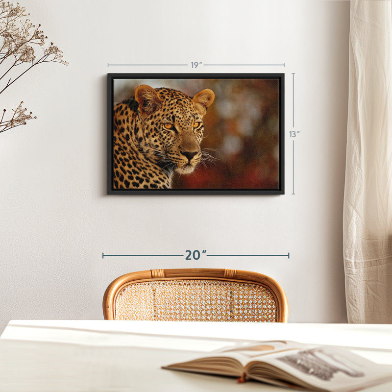 Animal "Impression sur toile de léopard", H 13 po x l 19 po