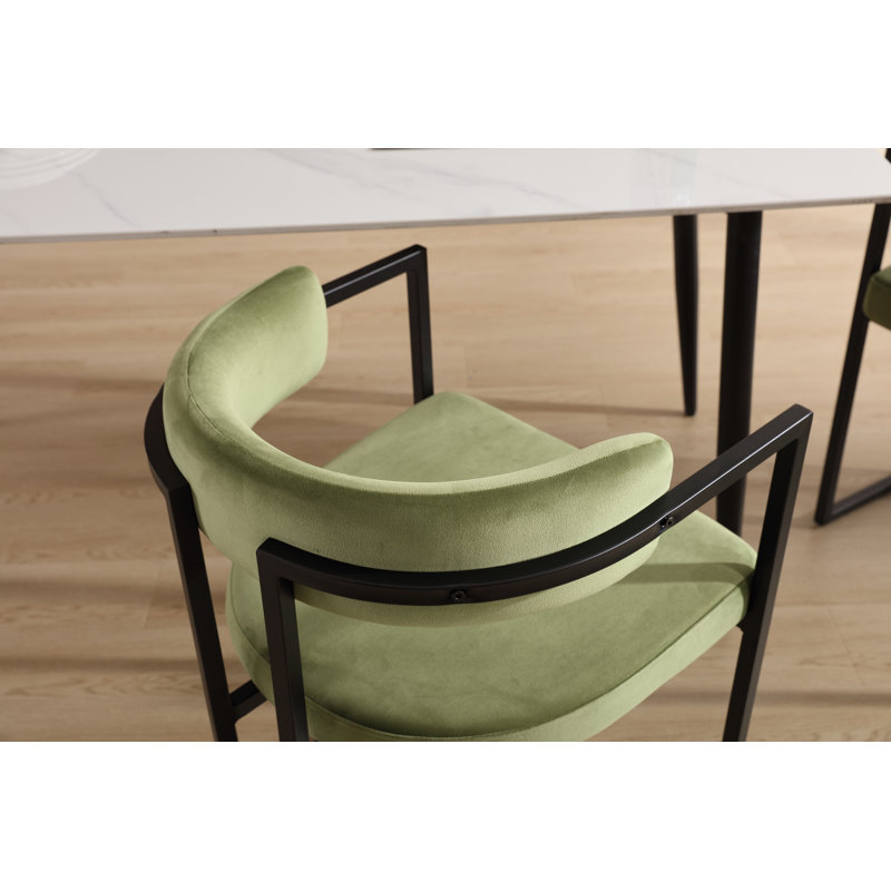 Upholstered Dining Chair, Green