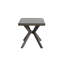 Table d'appoint d'extérieur en fonte d'aluminium avec motif croisé, table de patio résistante aux intempéries