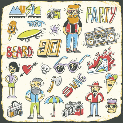 Hipster Swag. - Impression sur toile