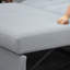 Canapé-lit convertible 3 en 1 avec dossier ajustable, coussins, poches de rangement latérales et port USB pour le salon-77409064