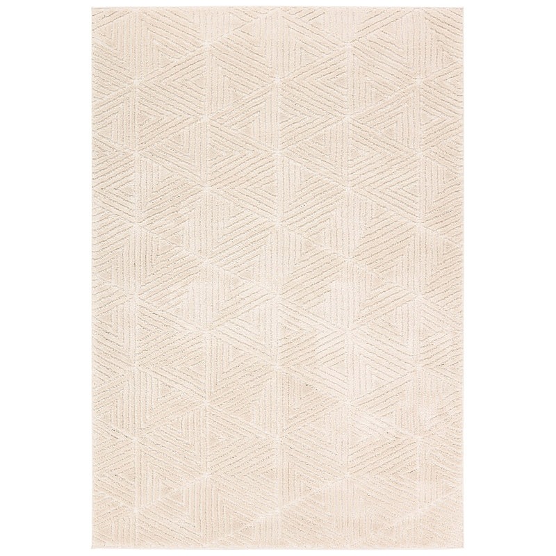 Jaipur Living Ziazan Geometric White/ Area Rug, Rectangle 8'10" x 12'