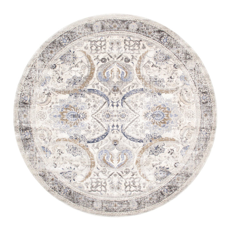 Amadeus Geometric Indoor Rug, Round 6'