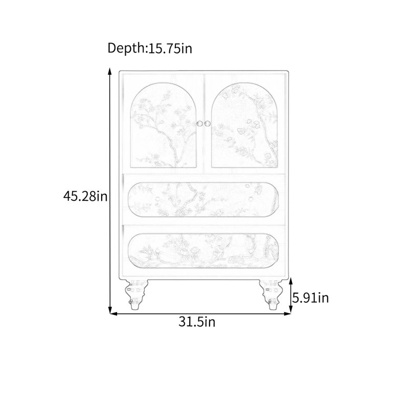 Two Drawer Two Door Cabinet