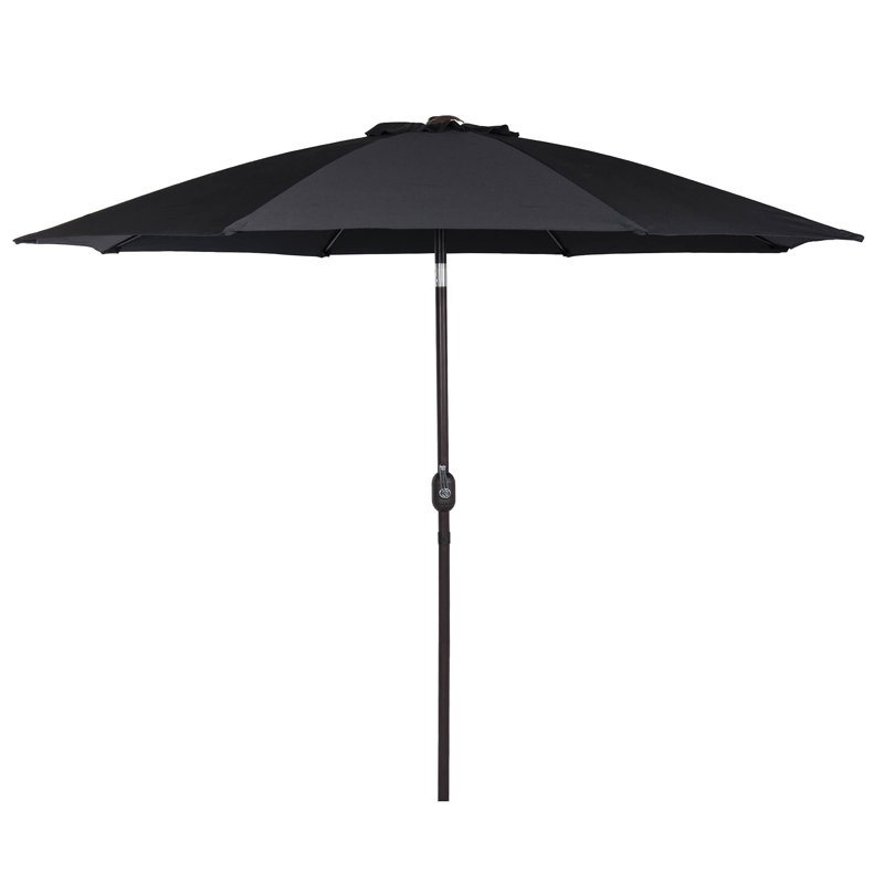 Parasol Shealin 120 avec contrepoids inclus, Noir