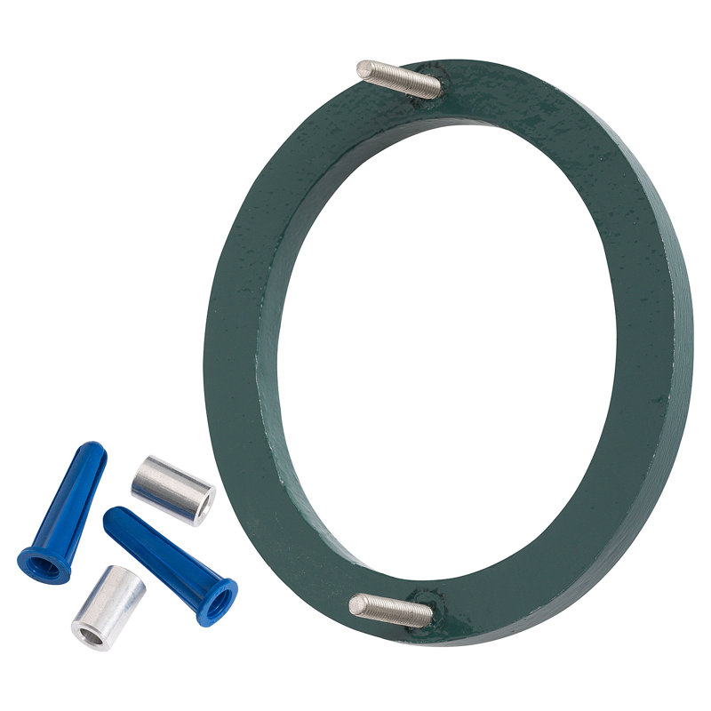 Numéro de maison à fixation flottante 6 po, Nickel satiné / vert chasseur, 0