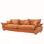 Canapé modulaire modulaire avec rangement, dossier amovible et coussins décoratifs pour espaces de vie modernes, orange-77697017