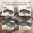 112.2"Chenille Pull Out Sofa Bed Sleeper Plush Cushions L-Shaped Grey