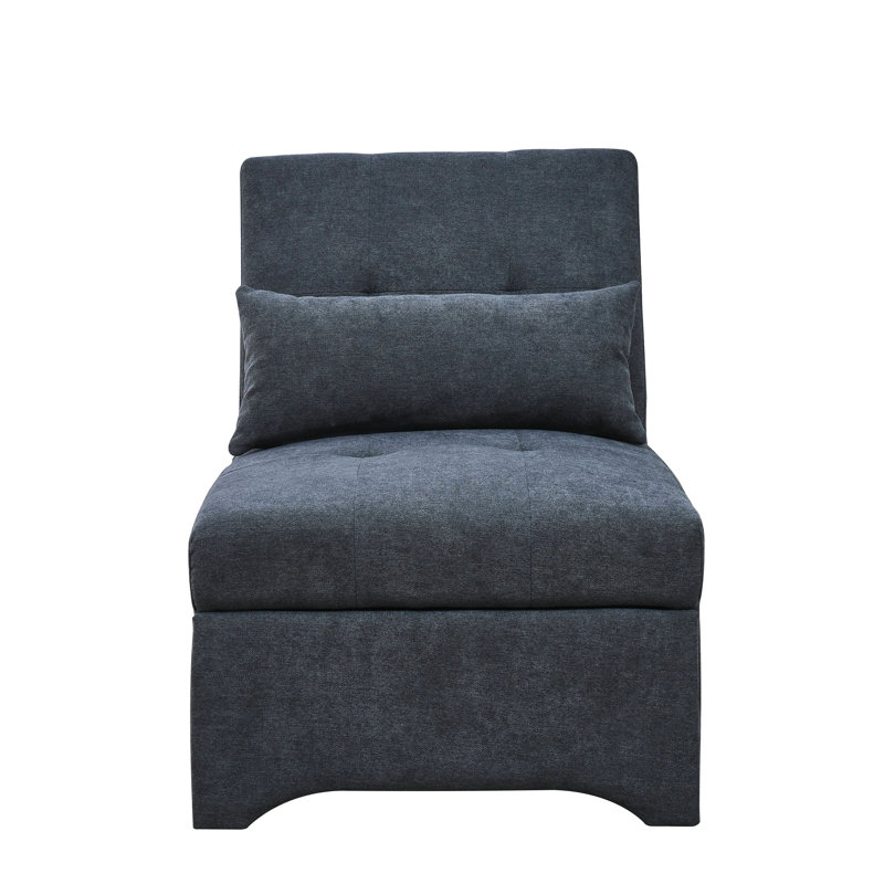 Flâneuse rembourrée, 100 % polyester gris foncé