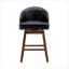 Chaise de bar pivotante en similicuir à hauteur de comptoir simple en similicuir par pour îlot de cuisine, sièges d'appoint de style classique