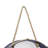Hysell Metal Round 2 Shelves Black Wall Shelf with Hanging Rope