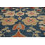 Tapis bleu à motif floral Oushak 10 x 14