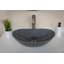Lavabo de salle de bain vasque ovale en marbre gris 13 po Eden Bath