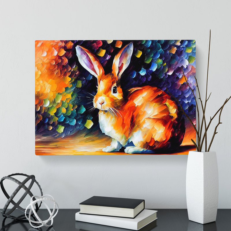 Rabbit Painting Vol.1 Abstract - Wrapped Canvas, 40cm H x 60cm W x 3cm D