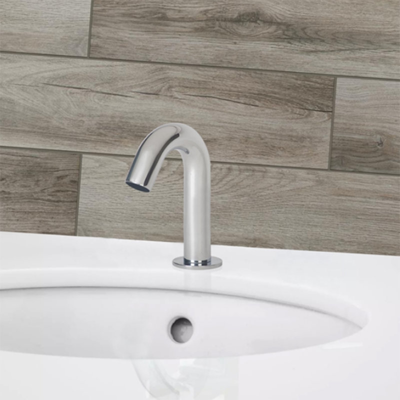 Robinet à capteur commercial automatique sans contact Dax Chrome - Solution épurée et hygiénique pour les toilettes très fréquentées