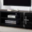 Console de télévision Tonica au fini noir / chêne foncé vieilli