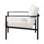 Élégante chaise d'appoint blanche avec égratignures