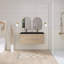 Ensemble de meuble-lavabo double 48 po avec comptoir en quartz 48 po