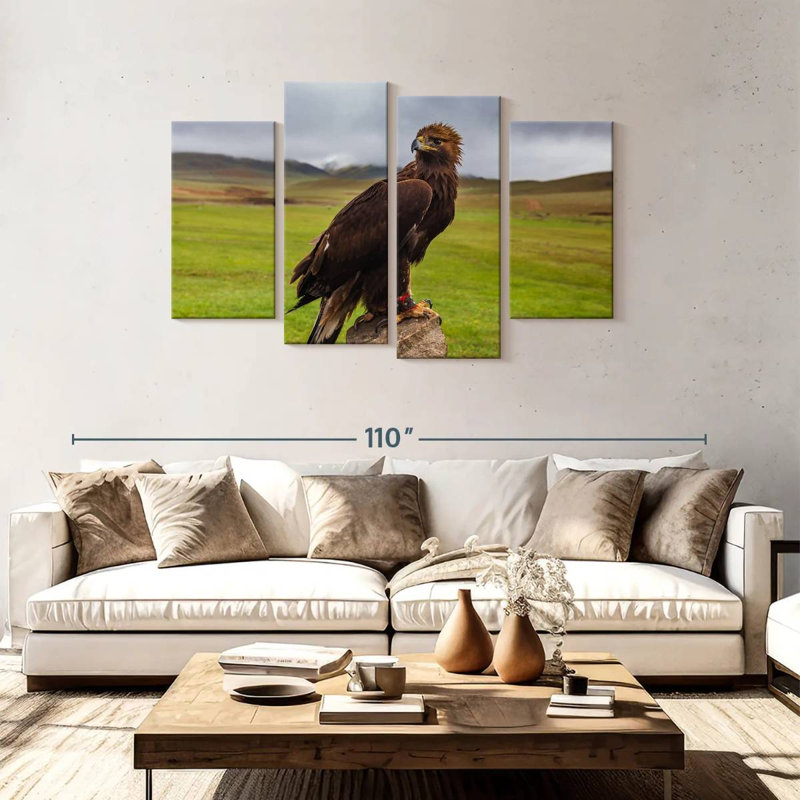 Brampt Eagle On Stone, 48"H x 75"W