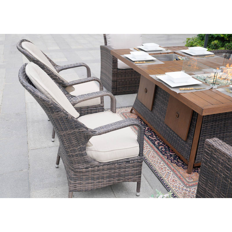 Algird 9 - Person Patio Conversation Set with Cushions
