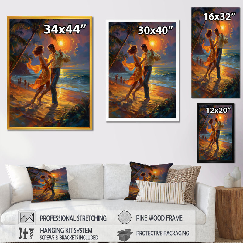 «Rohthash The Couple's Dance Of Love II», reproduction sur toile, H 20 po x l 12 po x P 1 po, Toile tendue
