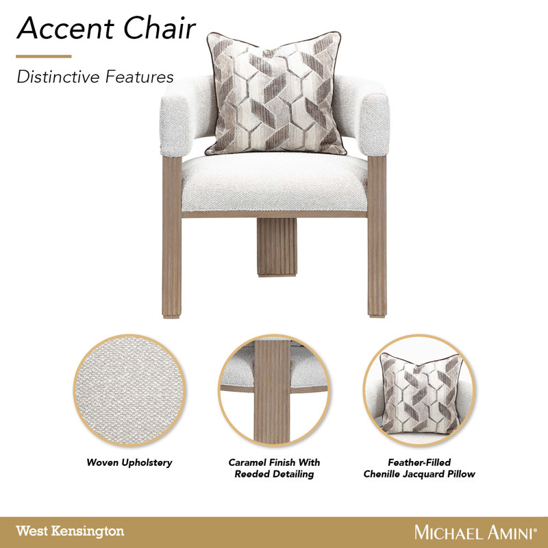 West Kensington Accent Chair, Medium Yellow Wood