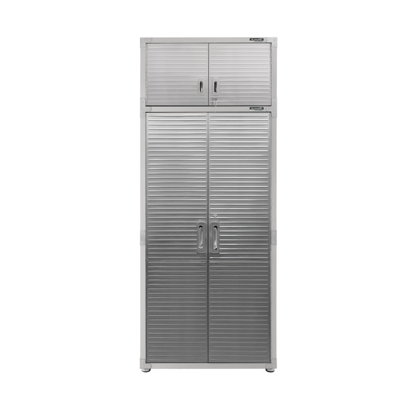 Seville Classics HD Stainless Steel Storage System, 90.5" H x 36" W x 24" D, Granite