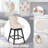 Velvet Upholstered 360° Swivel 30.7'' Height Bar Stool with Back, Nailhead Trim and Sturdy Solid Wood Legs, Comfortable Chair for Kitchen, Dining,  Restaurant-366814793