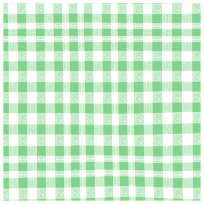Édredon vert et blanc à motif vichy