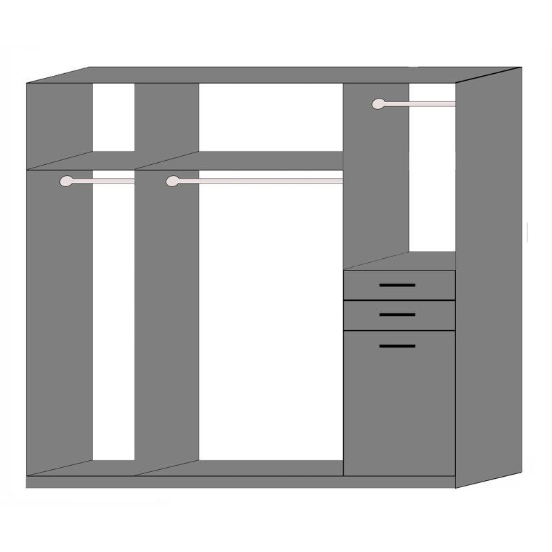 4 Door Wardrobe