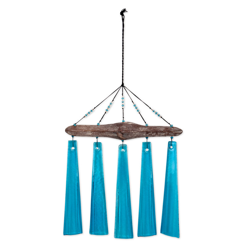 Carillon à vent en verre sea Anders, Turquoise