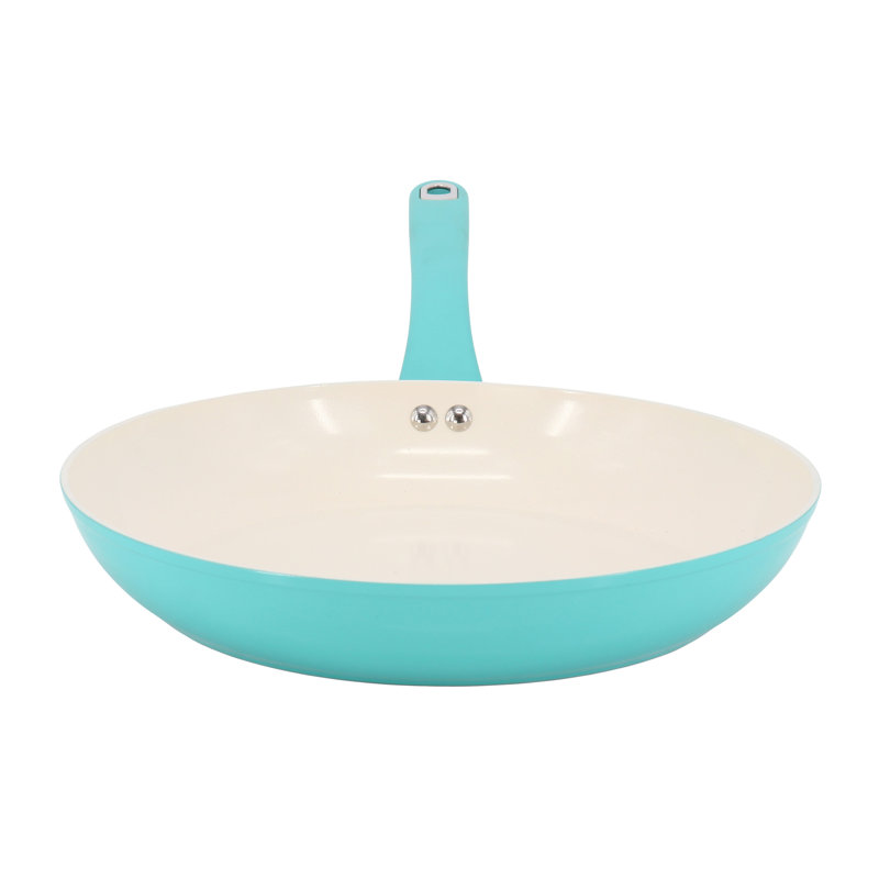 Rexford Aluminum Non-Stick Frying Pan, Teal, 9.5" W