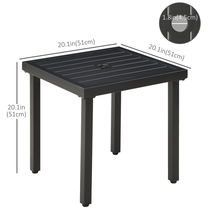 Table d'appoint Clayt, Noir
