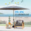 Parasol de patio rectangulaire avec fonction de levage et d'inclinaison à manivelle (base non incluse)-913466788