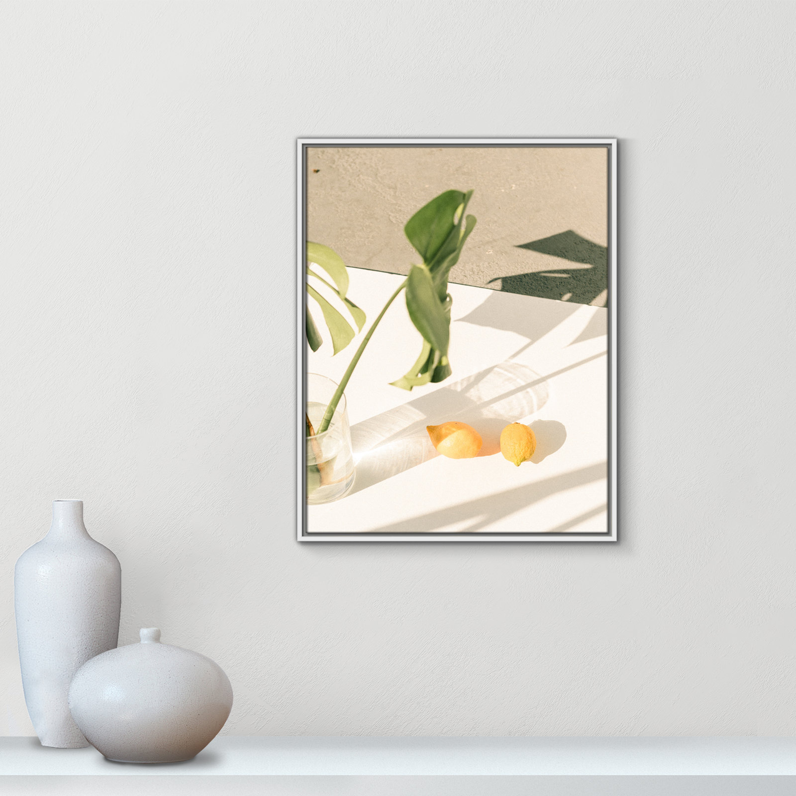 Citrus and Palms Print, 29.5'' H x 23.5'' W x 2'' D, White Framed
