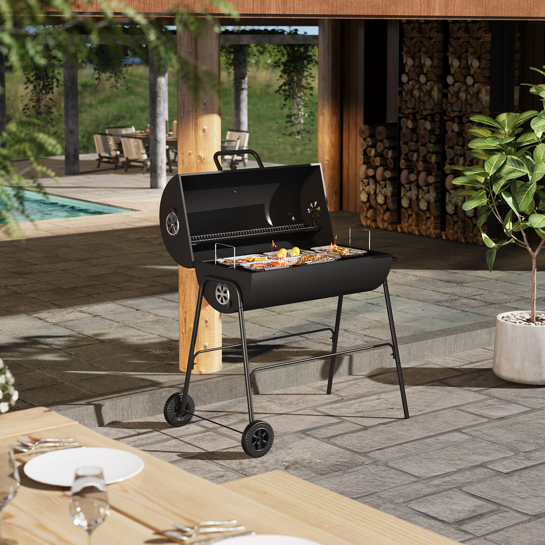 Ebern Designs Revae 79cm W Portable Grills Charcoal Grill