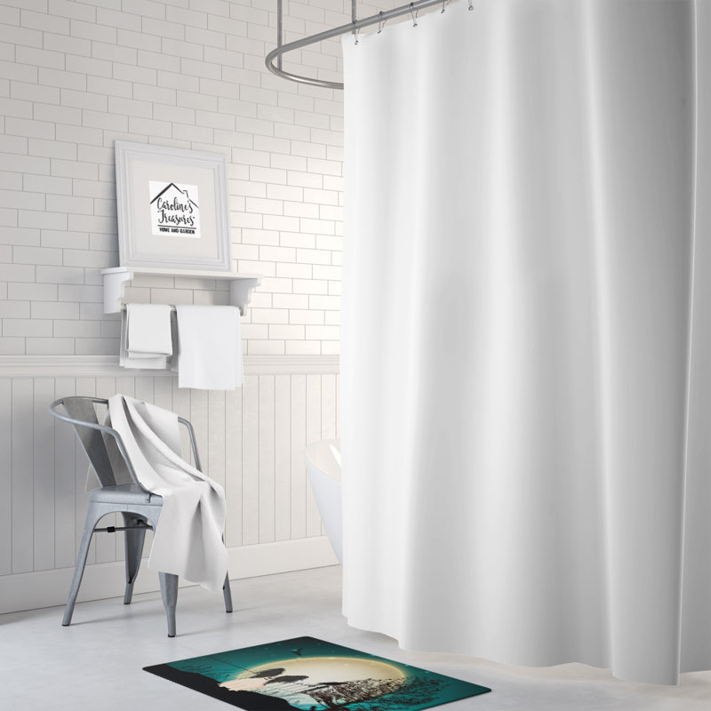 Tapis pour salle de bain Dorismond, Noir / blanc
