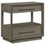 Table de chevet 2 tiroirs Hendrick Chêne taupe-1037746930
