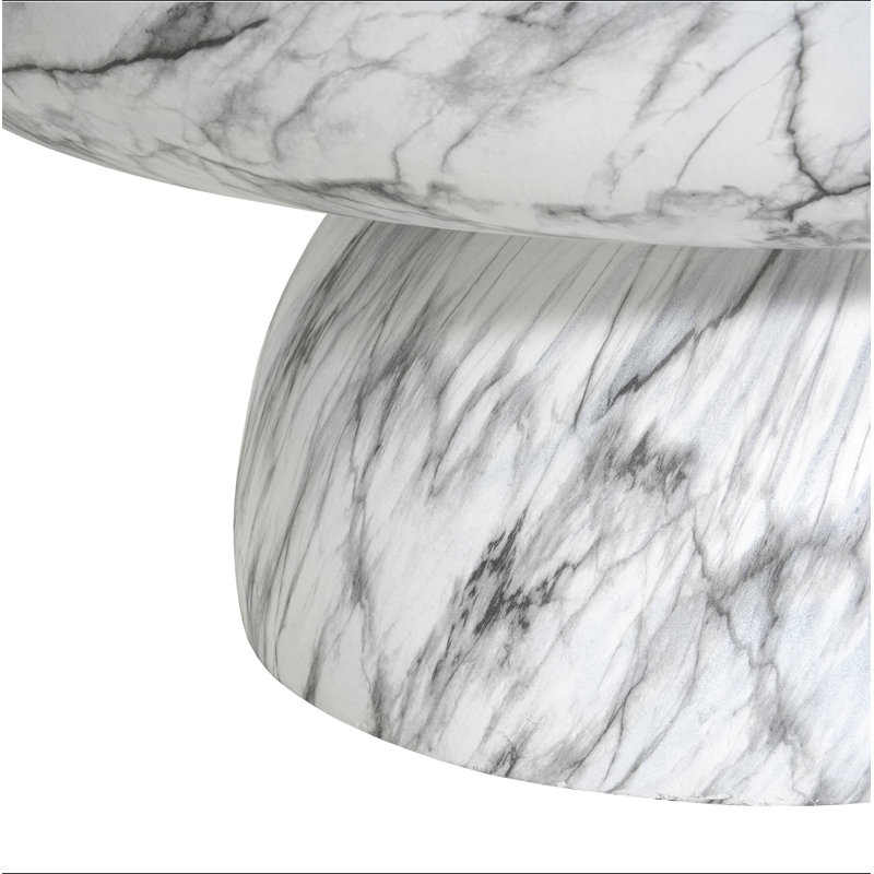 Table basse en faux marbre MGO pour une utilisation intérieure et extérieure